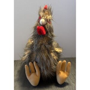 Dan Dee Collector's Choice Plush Rooster Chicken Stuffed Animal 18" Long‎ Brown